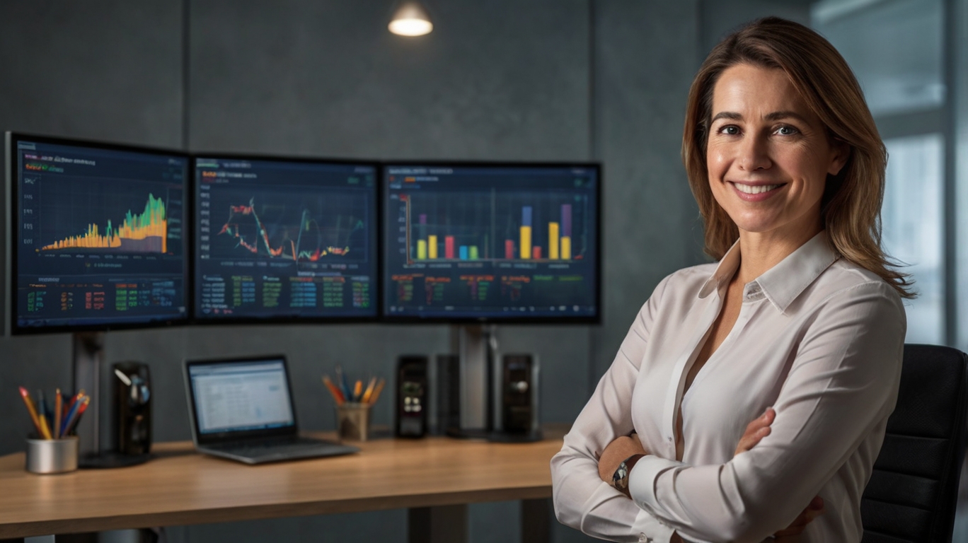 Financial professionals at work